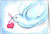 Blue Dove Love card