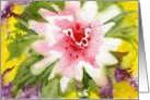 Pink Flower - Blank Note Card