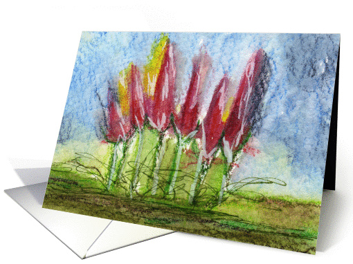 Red Flowers - card (1003091)