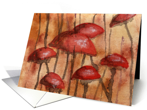 Mushrooms #12 - Blank Note card (1004445)