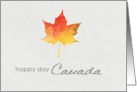 happy day canada with maple leaf card