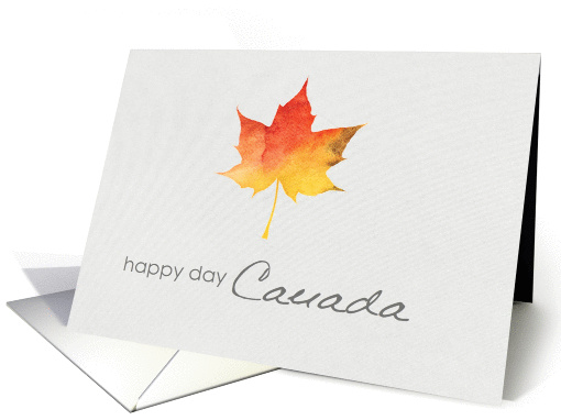 happy day canada with maple leaf card (1378878)