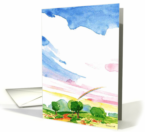 watercolor landscaps card (771519)