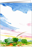 watercolor landscaps card