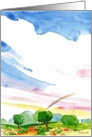 watercolor landscaps card