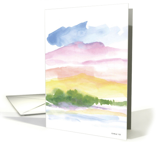 watercolor landscaps card (771520)