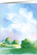 watercolor landscaps card