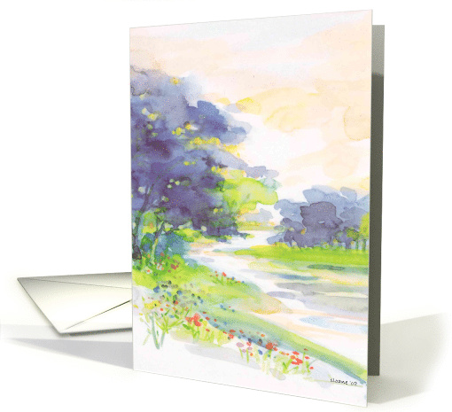 watercolor landscaps card (771523)