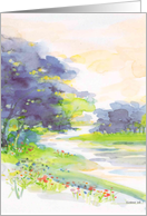 watercolor landscaps card