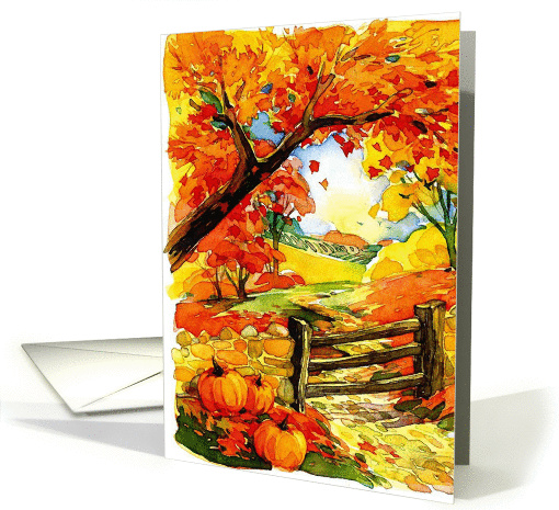 Thanksgivng Leaves Autumn Nature's Beauty card (890412)
