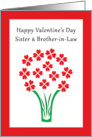 Heart bouquet Valentine’s Day Sister and Brother-in-Law card