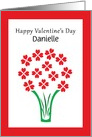 Heart bouquet Valentine’s Day - custom name card