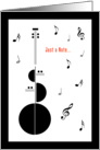 Just a Note abstract string instrument, blank inside card