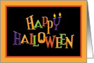 Colorful Happy Halloween card