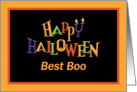 Colorful Happy Halloween for your Best Boo - Let’s have fun card