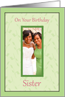 Birthday for Sister photocard card