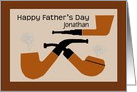 Customize name on retro Father’s Day card