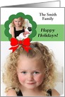 Happy Holidays Wreath photo card