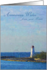 Lighthouse Anniversary Wishes from Mom card