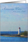 Lighthouse Anniversary Wishes from Aunt card