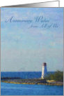Lighthouse Anniversary Wishes from All of Us card