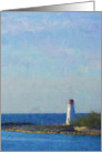 Lighthouse Notecard blank inside card