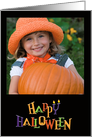 Colorful Happy Halloween Photocard card