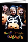 Colorful Happy Halloween Photocard for Great Nephew card
