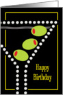 Martini with extra olives birthday greeting card