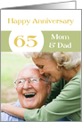 65th Anniversary for Mom and Dad photocard card