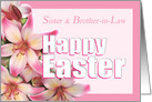 Easter Lilies and Greeting for Sister and Brother-in-Law card