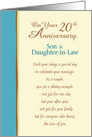 20th Anniversary for Son and Daughter-in-Law card
