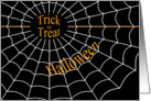 Trick or Treat Halloween spiderweb card