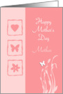 Happy Mother’s Day Mother pink floral with butterfly card