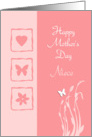 Happy Mother’s Day Niece pink floral with butterfly card
