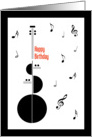 Happy Birthday musical abstract card