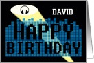 Happy Birthday to a DJ - Customize name card