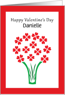 Heart bouquet Valentine’s Day - custom name card