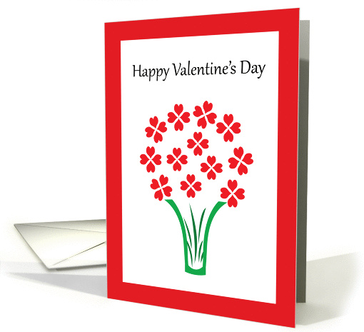 Heart bouquet for Valentine's Day card (1000919)