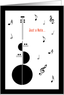 Just a Note abstract string instrument, blank inside card