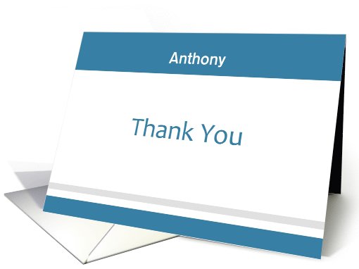 Thank you, customize name, blank inside for hand written... (1091760)