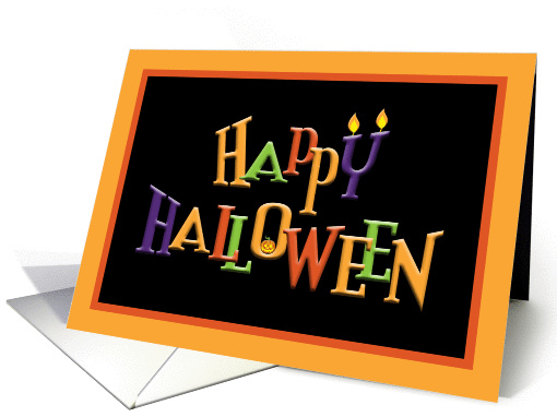 Colorful Happy Halloween card (1092506)