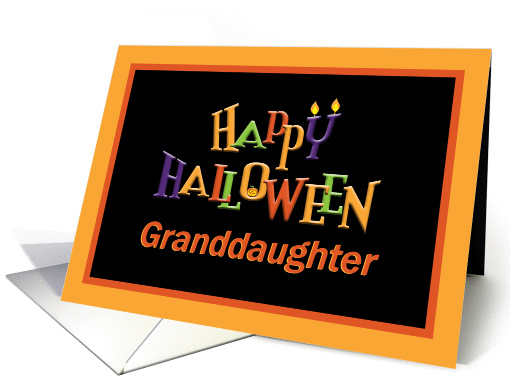 Colorful Happy Halloween Granddaughter card (1093622)