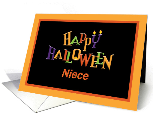Colorful Happy Halloween for Niece card (1093632)