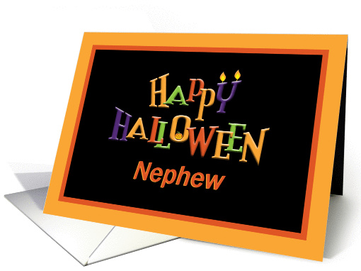 Colorful Happy Halloween for Nephew card (1093636)