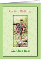 On Your Birthday customize photo and Grandma to any name card