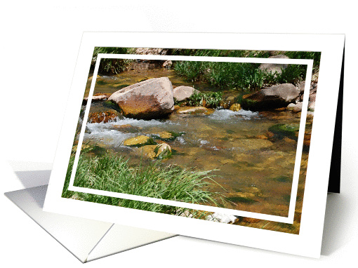 Peaceful creek card blank inside card (1108308)
