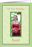 Birthday for auntphotocard card