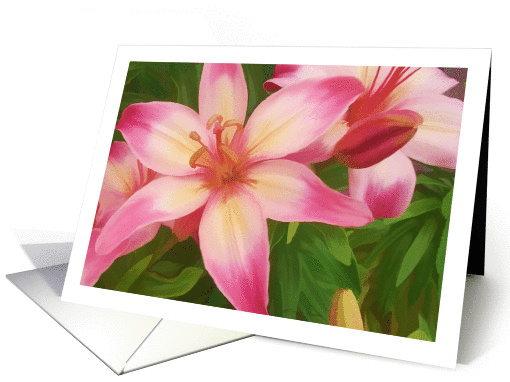 Lilies in Bloom notecard blank inside card (1123236)