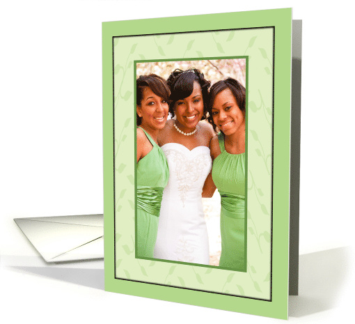 Subtle leaves frame your photo blank inside card (1127474)
